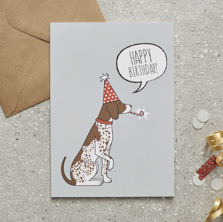 Sweet William Card - German Shorthaired Pointer Happy Birthday