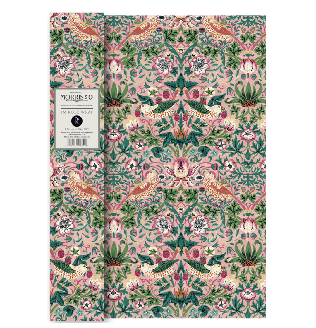 Morris & Co. 3M Rollwrap - Strawberry Thief Blush