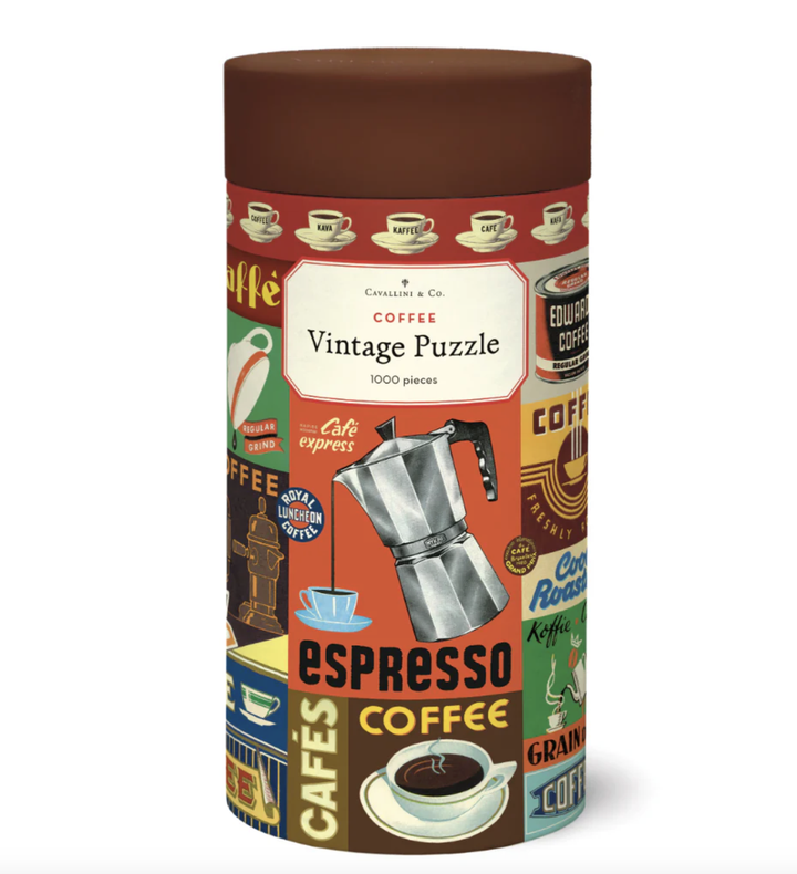 Cavallini & Co. 1000 Piece Puzzle - Coffee