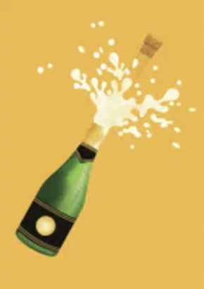 Origamo Pop Up Greeting Card - Prosecco