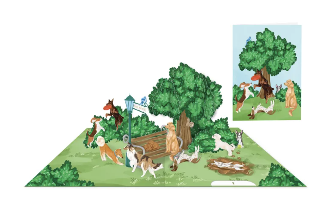 Origamo Pop Up Greeting Card - Dogs