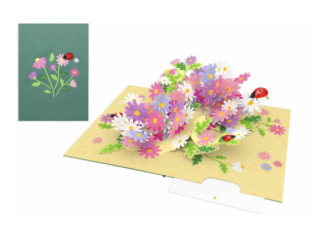 Origamo Pop Up Greeting Card - Flowers
