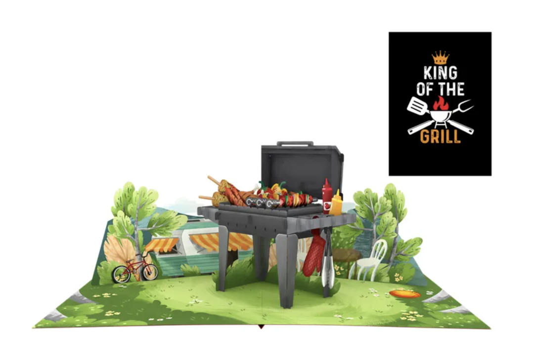 Origamo Pop Up Greeting Card - King of the Grill