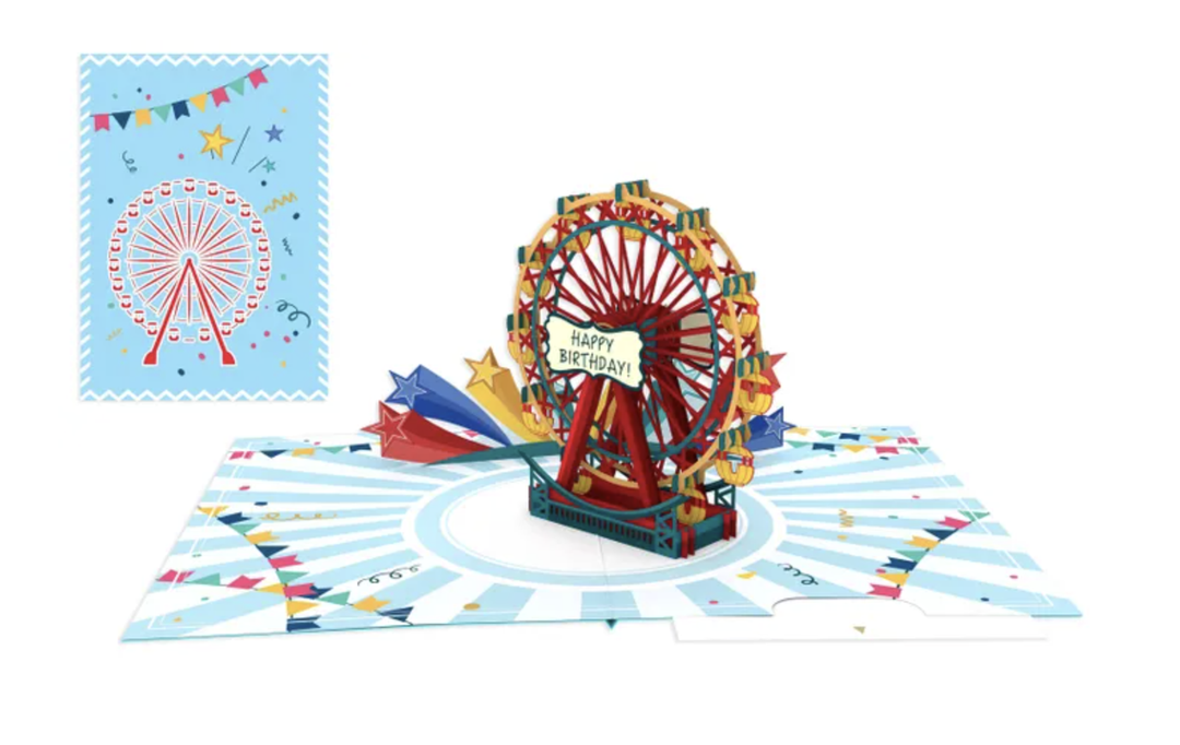 Origamo Pop Up Greeting Card - Happy Birthday Ferris Wheel