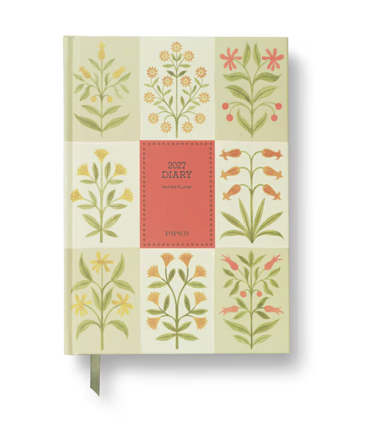 2027 Hardcover Weekly Diary - Floral Patchwork