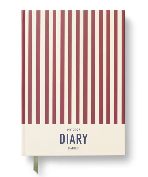2027 Hardcover Weekly Diary - Italian Stripes