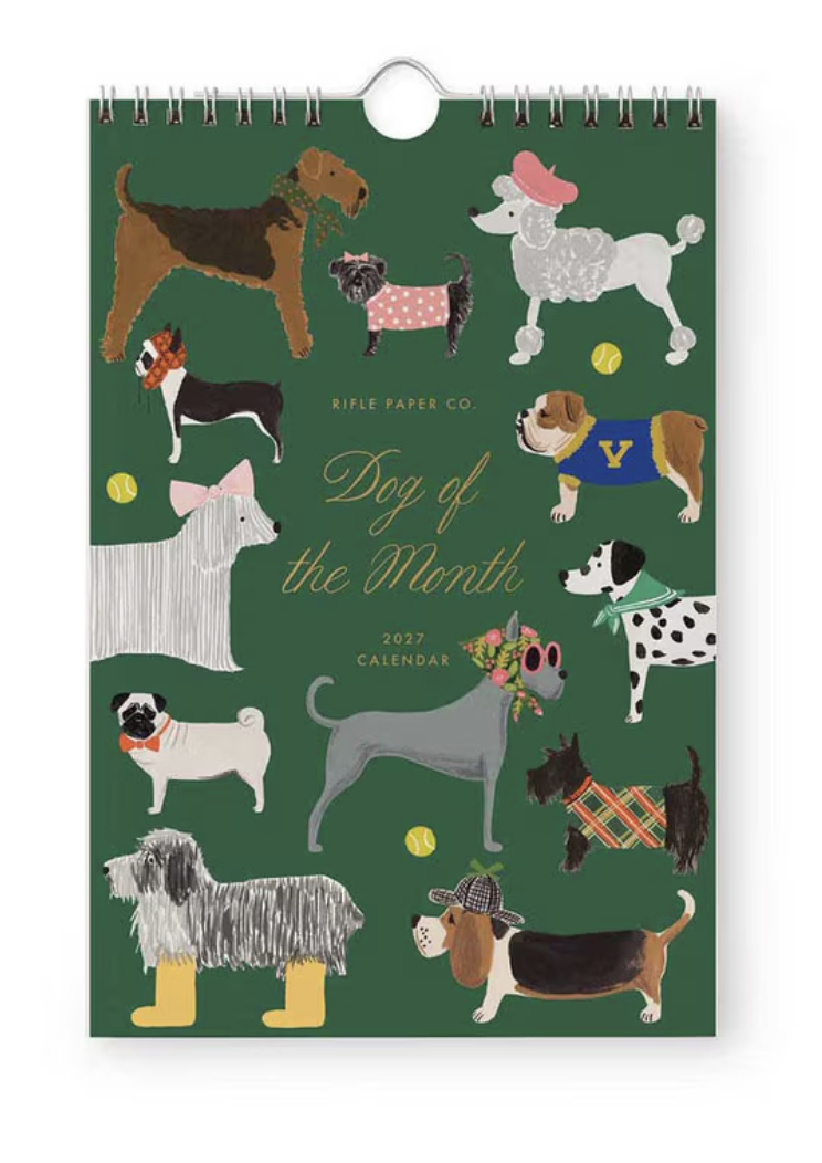 2027 Kitchen Calendar - Dog of the Month