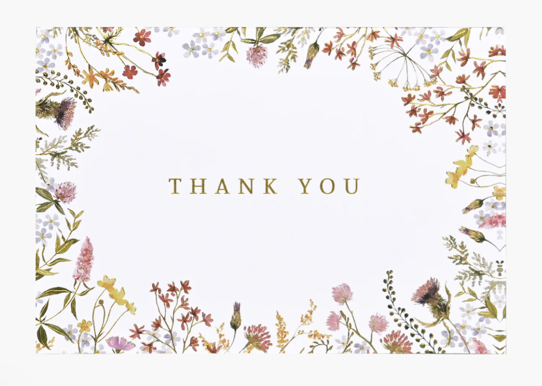 Boxed Thank You Note Cards - Wildflowers