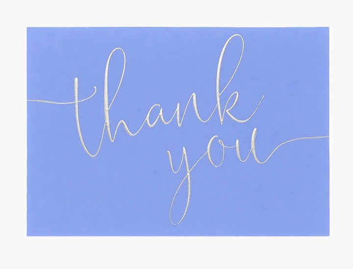Boxed Thank You Note Cards - Periwinkle