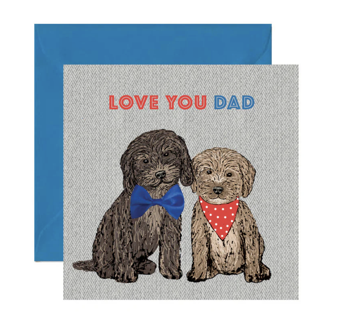 Apple & Clover Card - Love You Dad Dogs