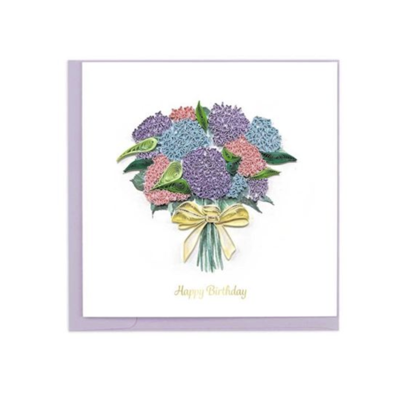 Quilling Card - Hydrangea Bouquet