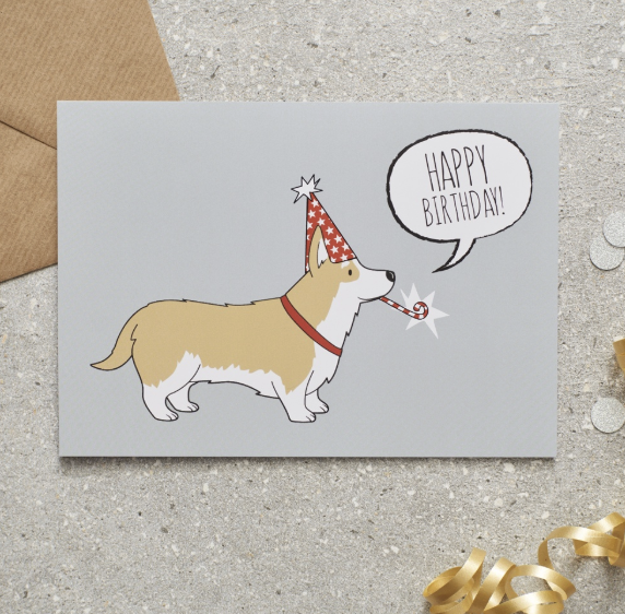 Card - Corgi Happy Birthday