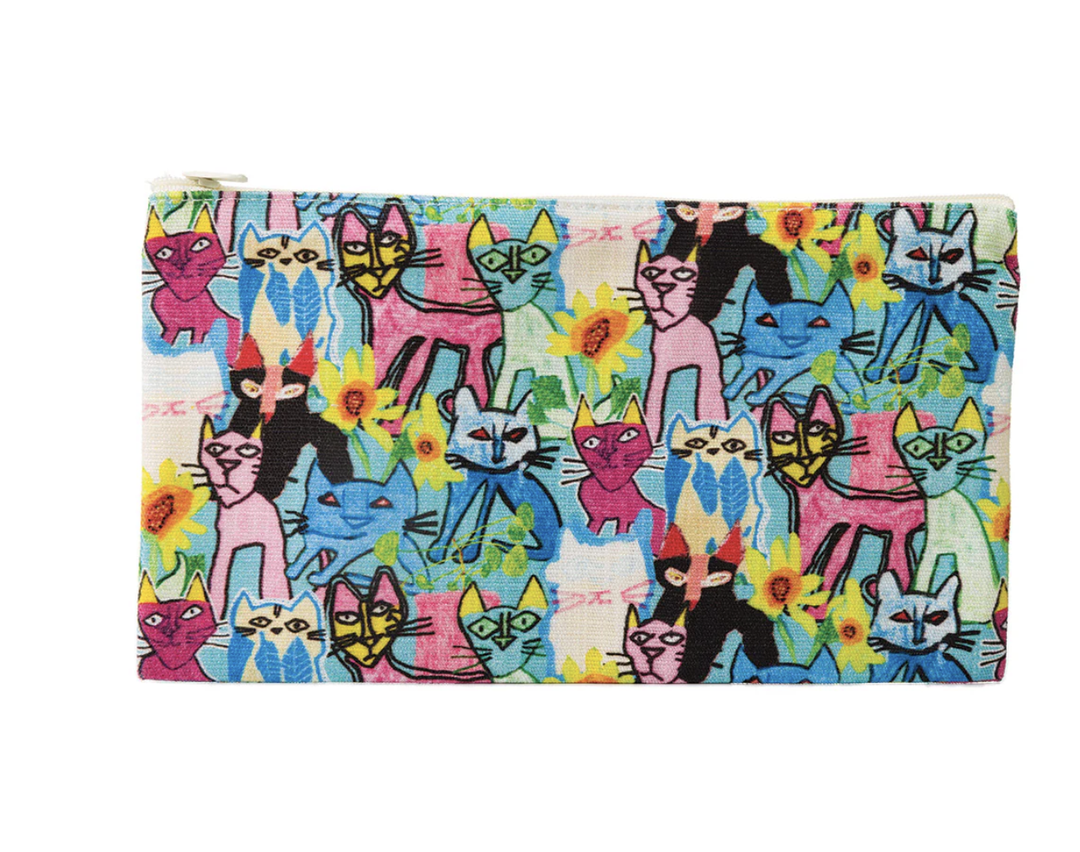 Bayley Arts Zip Bag - All Over Cats