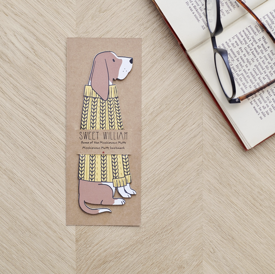 Sweet William Bookmark - Basset Hound