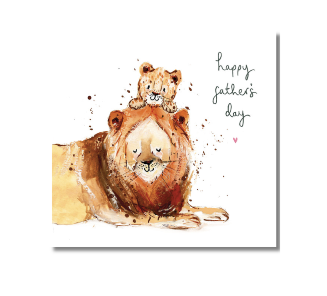 Louise Mulgrew Card - Father's Day Lions