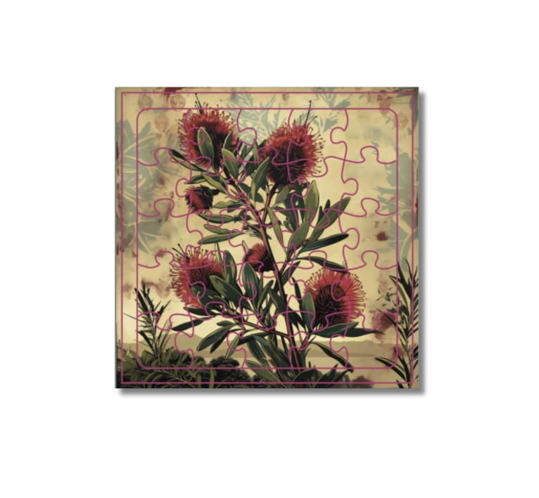 Ikonink Puzzle Card - Australian Bottlebrushes