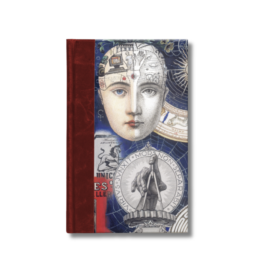 A5 Half-Leather Bound Sketchbook (Red) - Symbols of Magic