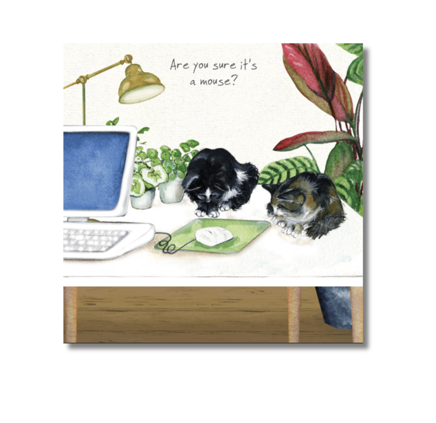 Mutts & Moggies Card - Office Cats