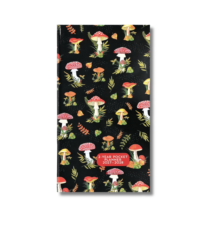 Peter Pauper Press 2027-28 2 Year Pocket Planner - Mushrooms