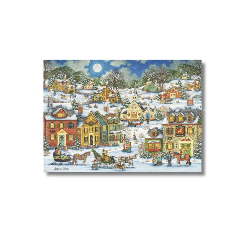 Deluxe Boxed Christmas Cards - Festive Village