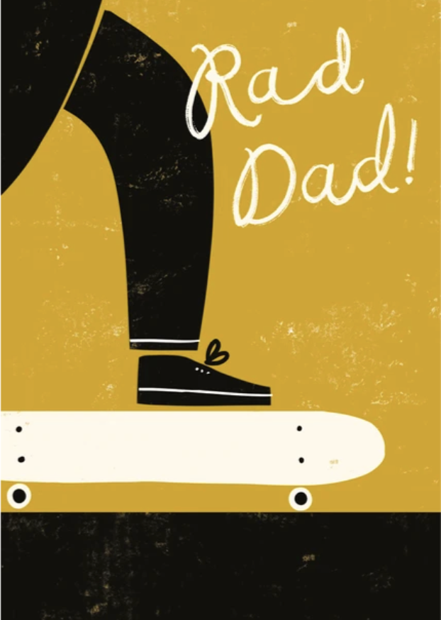 Father's Day Card - Rad Dad Skateboard