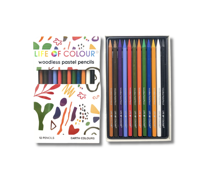 Life of Colour Pastel Pencils - Set of 12 - Earth Colour