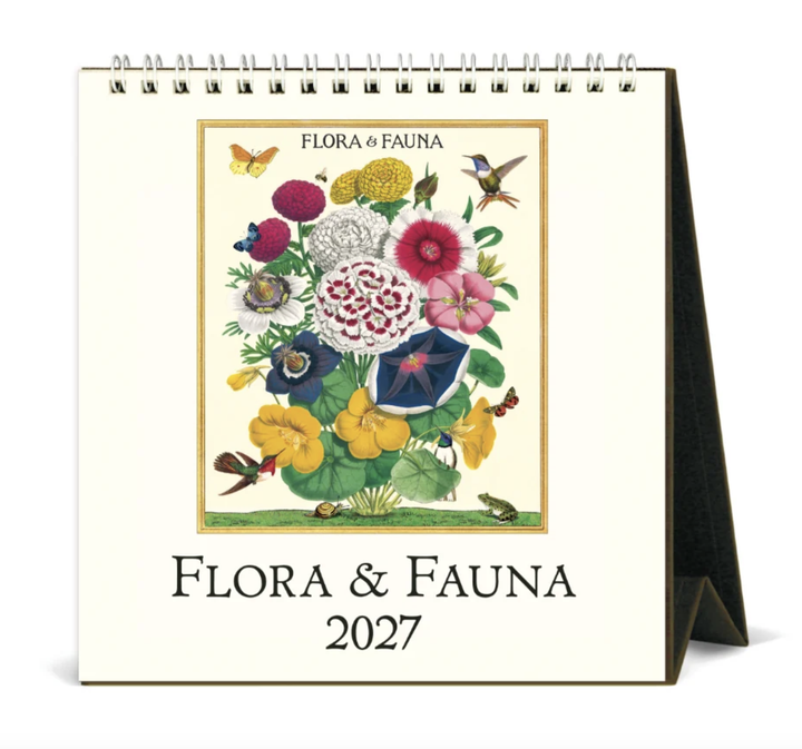 Cavallini 2027 Desk Calendar - Flora & Fauna