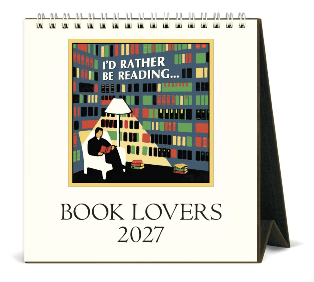 Cavallini 2027 Desk Calendar - Book Lovers