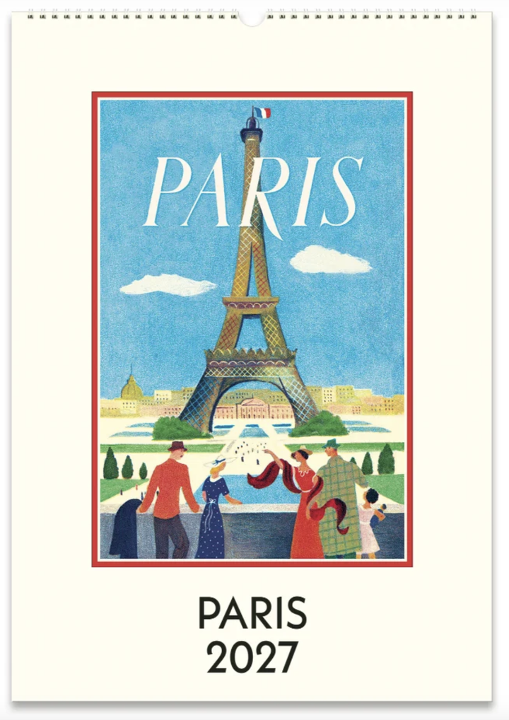 Cavallini 2027 Wall Calendar - Paris