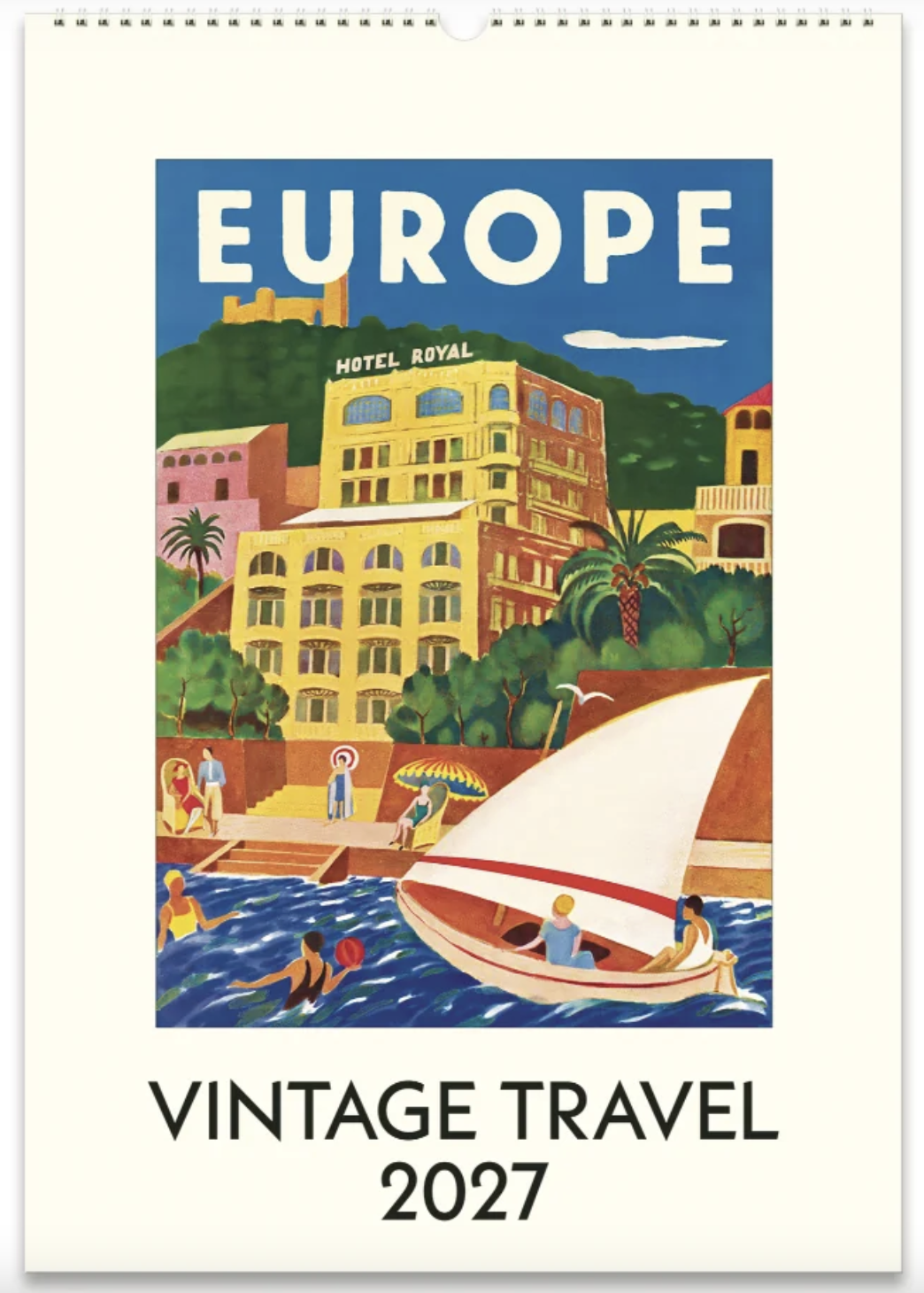 Cavallini 2027 Wall Calendar - Vintage Travel