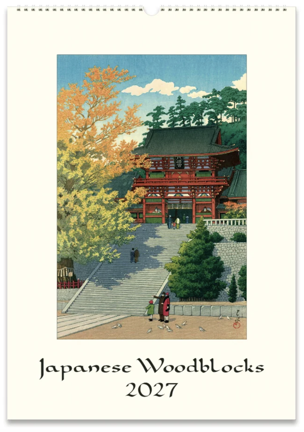 Cavallini 2027 Wall Calendar - Japanese Woodblocks