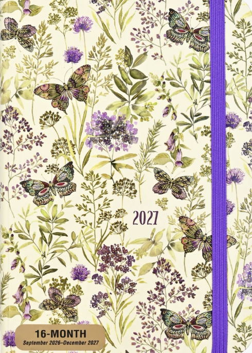 Peter Pauper Press 2027 Weekly Planner - Amethyst Butterflies
