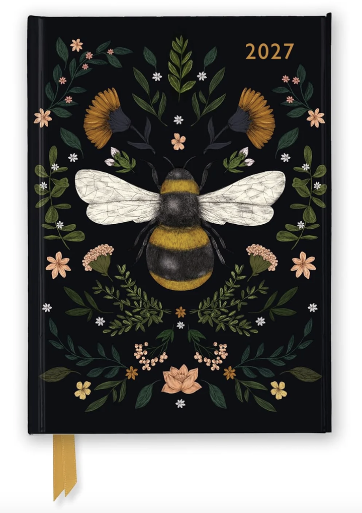 Flame Tree 2027 Leather Diary - Jade Mosinski - Bee