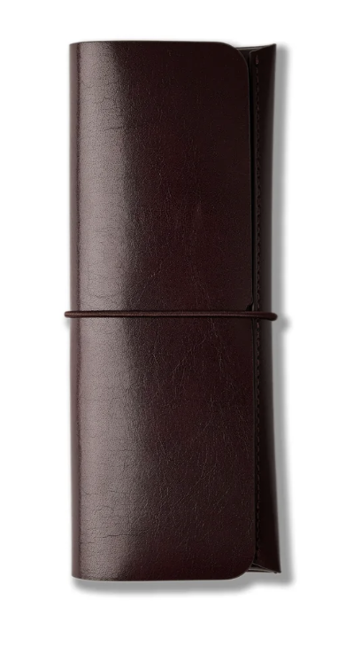 Studio Milligram Recycled Leather Pen Case - Burgundy