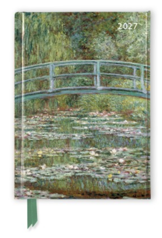 Flame Tree 2027 Diary - Claude Monet Bridge over a Pond