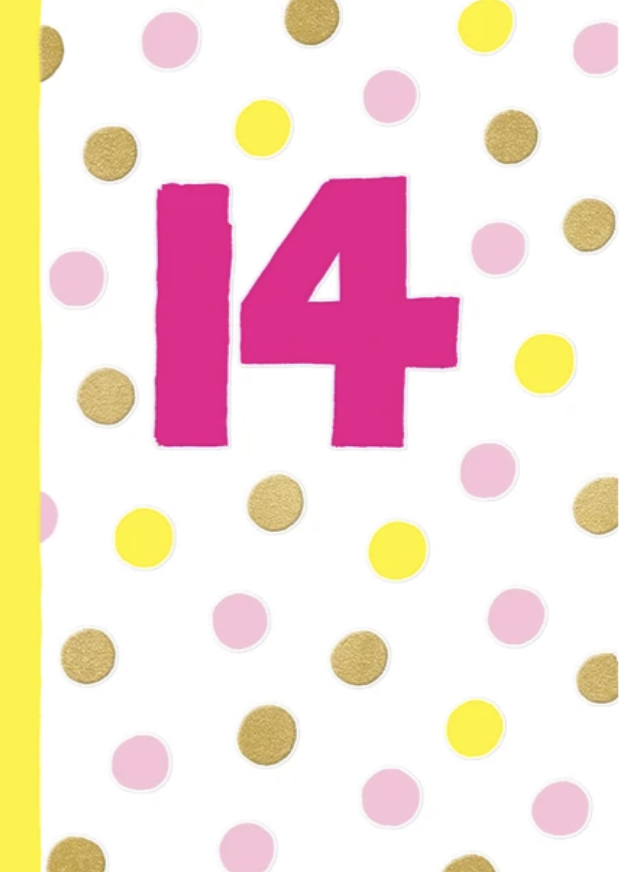 Jazz Card - 14th Birthday Girl