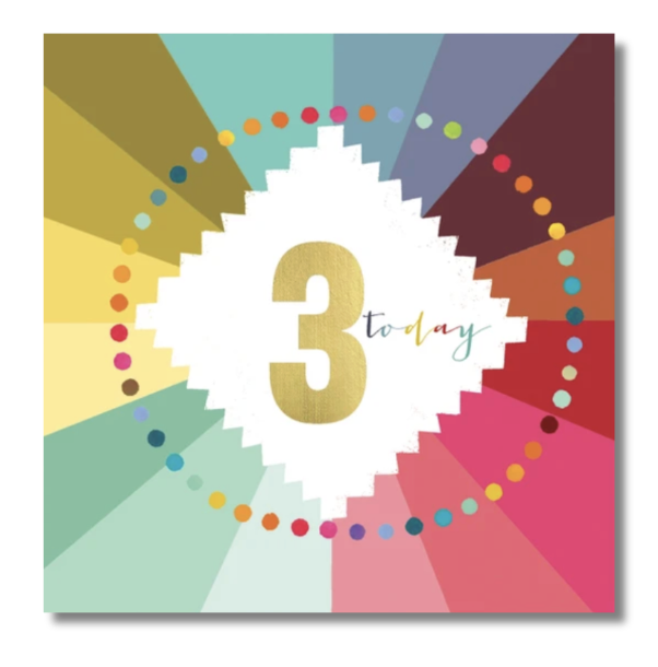 Gold Clouds Card - HB - 3rd Rainbow