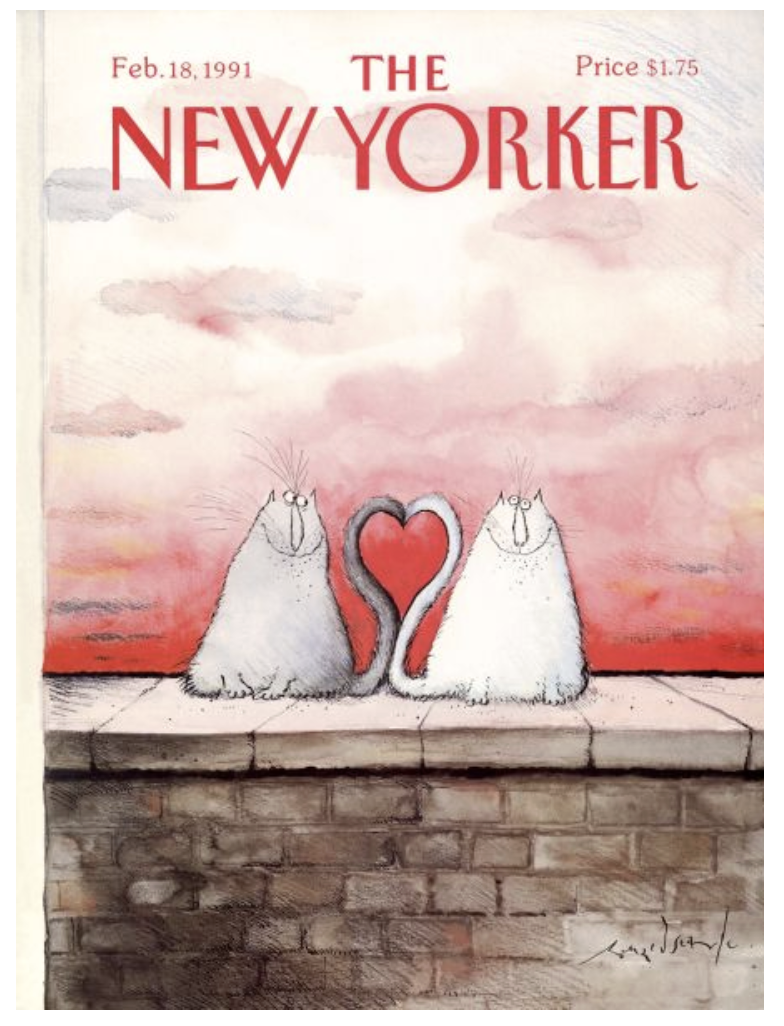 The New Yorker Card - Cat Tail Love