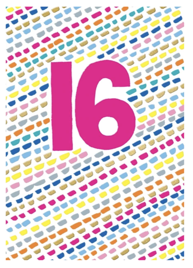 Jazz Card -16th Birthday Girl