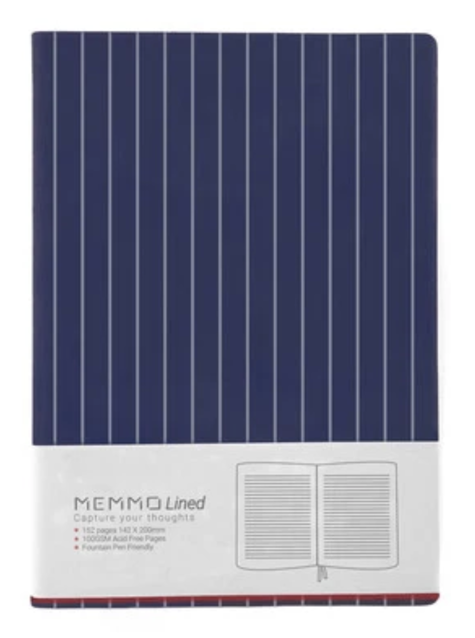 Memmo Lined A5 Notebook - Pinstripe