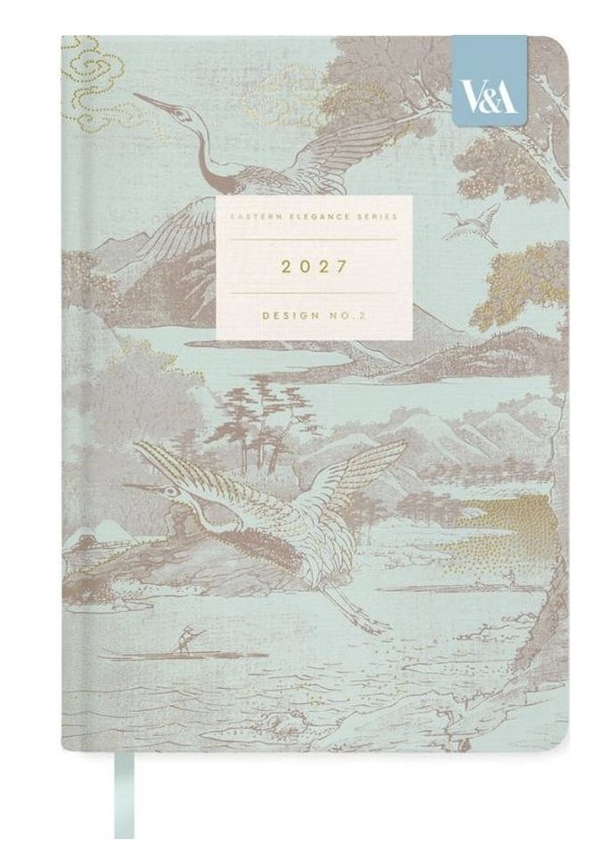 V&A A5 Hard Cover 2027 Diary - Flying Cranes