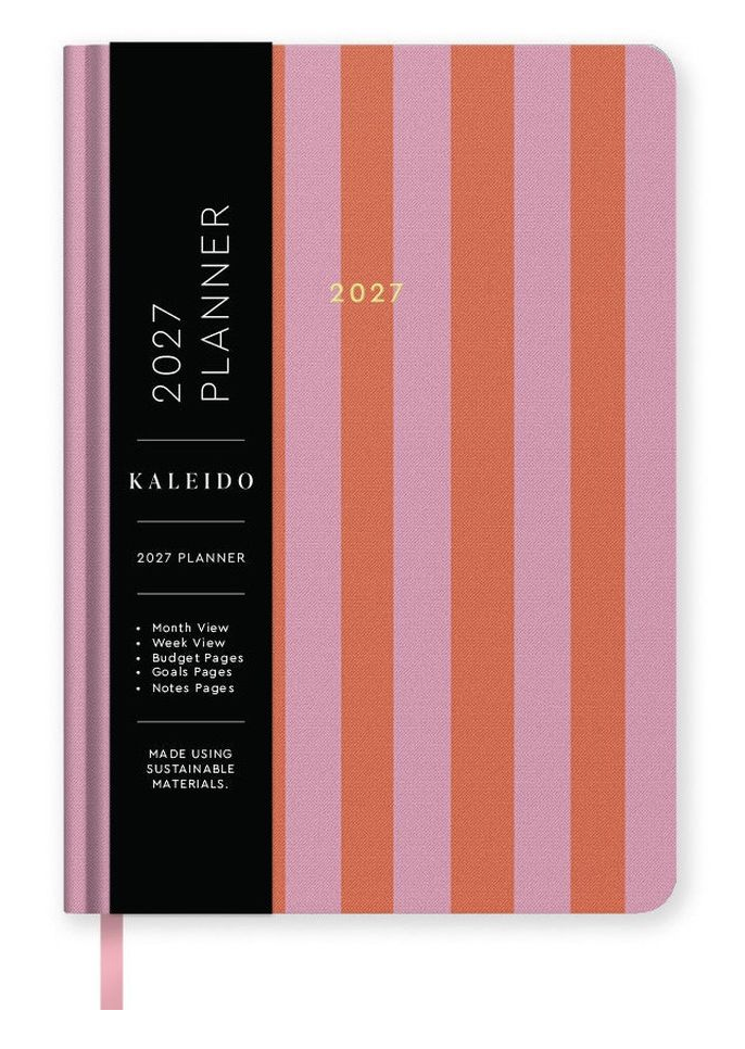 Kaleido A5 Hard Cover 2027 Diary - Candy Stripe