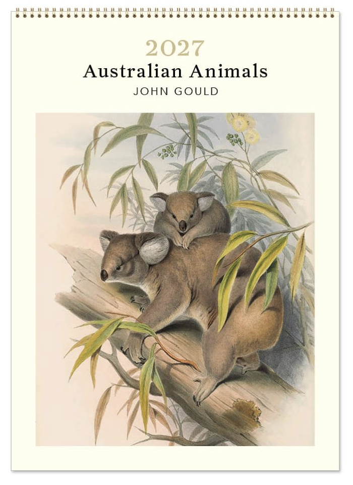 Vevoke Medium Calendar - Australian Animals - John Gould