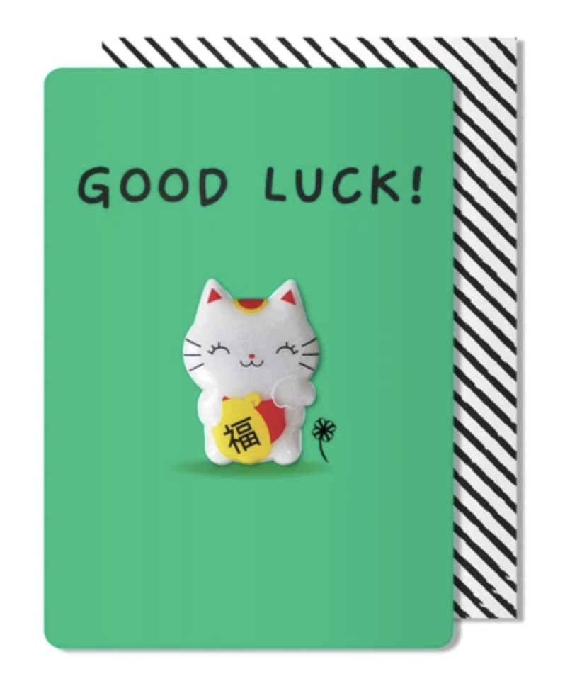 Good Luck Pango Card - Cat Magnet