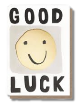 Caroline Gardner Card - Good Luck Smiley Face