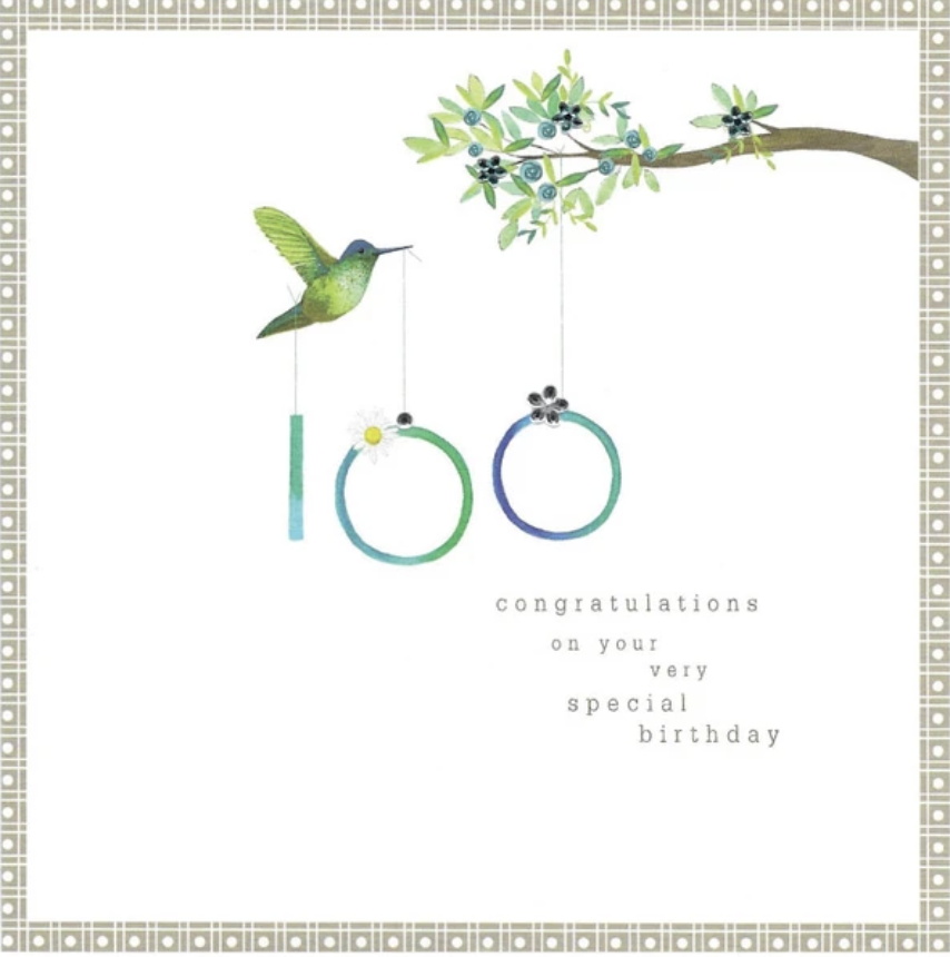 Primrose Hill Card - 100th Congratulations