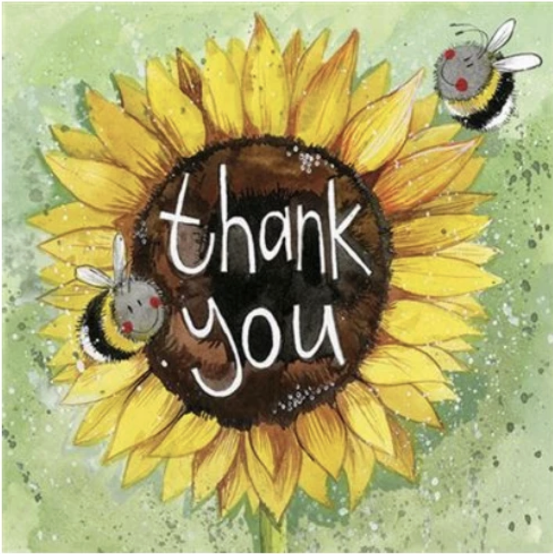 Alex Clark Card - Thank You Sunflowers