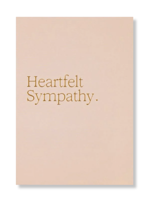 Postco Card - Heartfelt Sympathy Pink/Gold