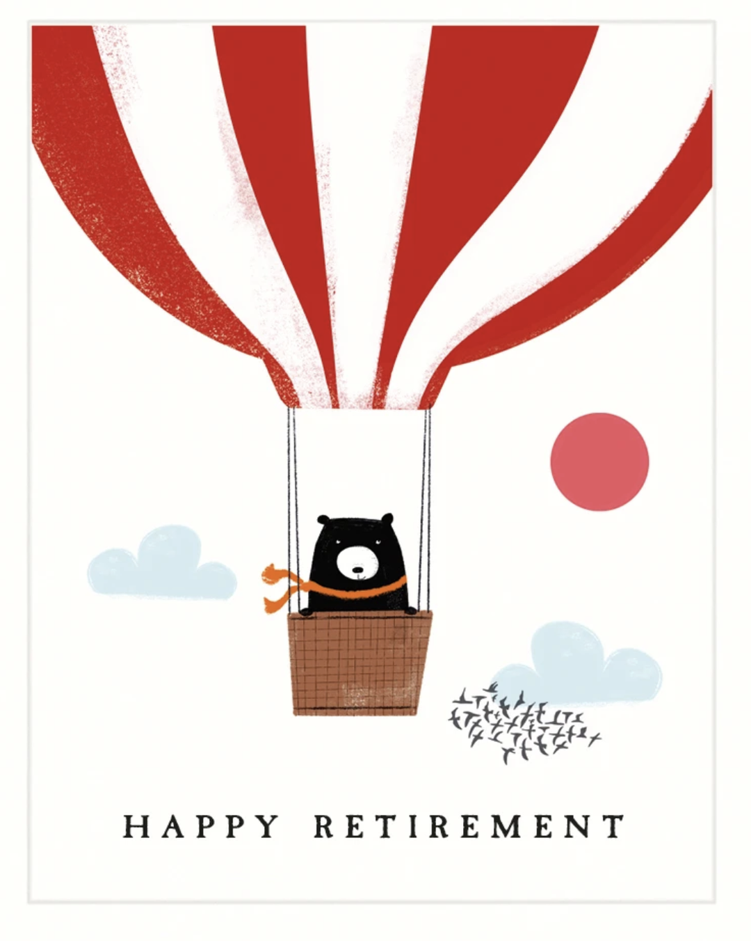 Bear Card - Retirement Hot Air Balloons