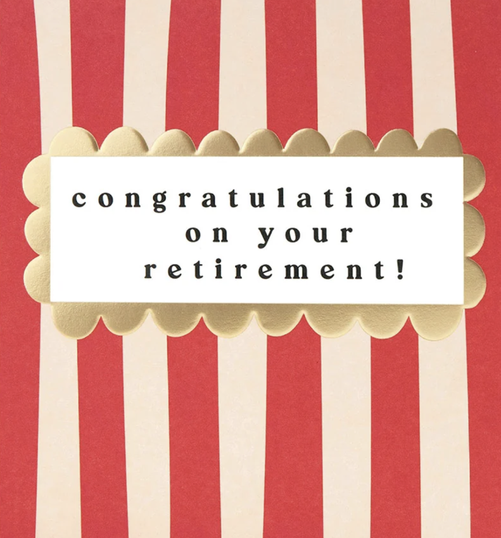 Caroline Gardner Card - Congratulations on Your Retirement Red/Cre